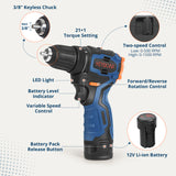 KEYBOAA 12V Brushless Drill Kit (Dual-Battery Edition)