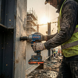 KEYBOAA 21V Cordless Impact Wrench 1/2" / 485 Ft-lbs (658N.m) Breakaway Torque / 2400 RPM / 4.0Ah/6.0Ah Battery / For Auto Repair